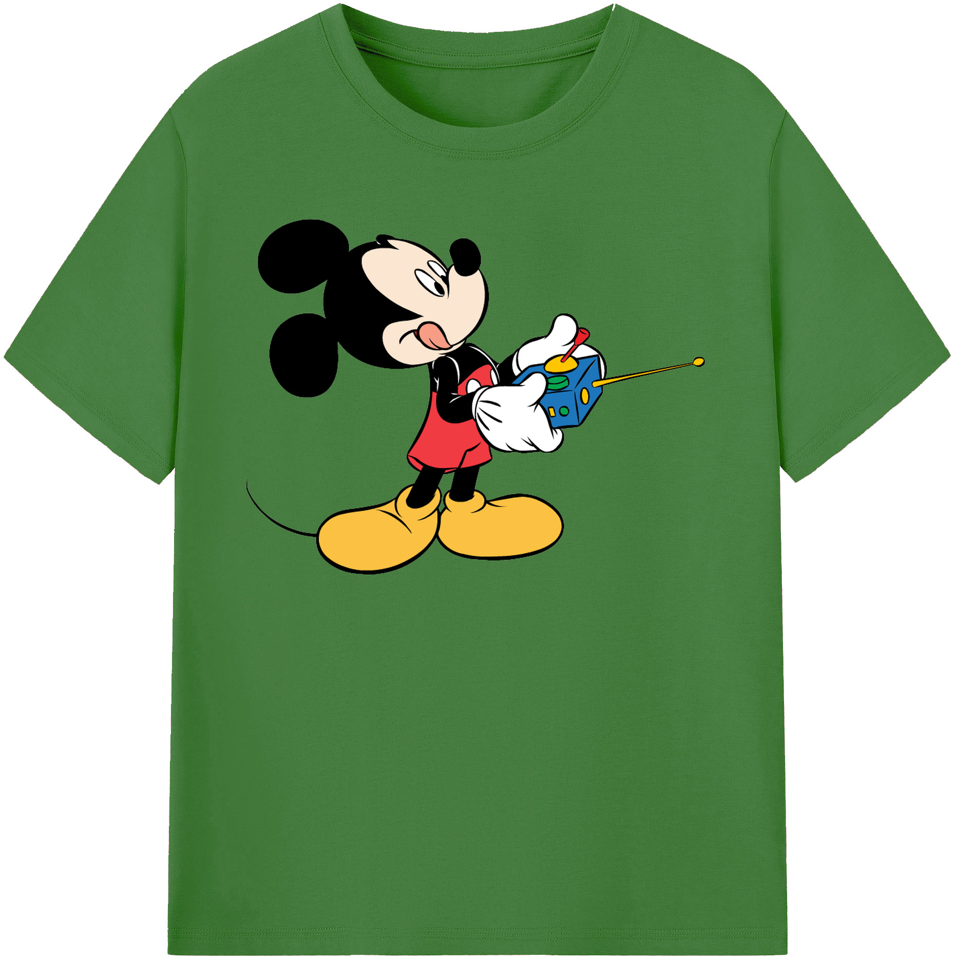 （画像用） ミッキーマウス Mickey Mouse レディースカジュアルプリントTシャツ（綿100％）